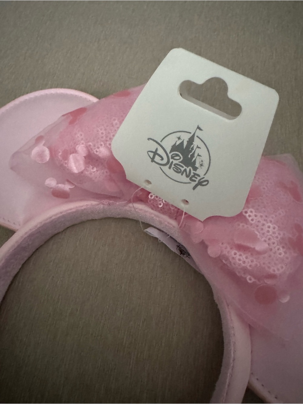 Pink Minnie Mouse Ear Headband with Sequin Bow - Picture 5 of 5